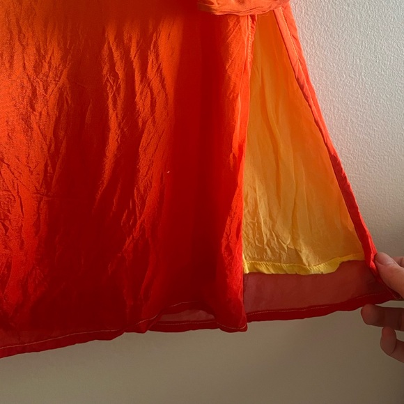 Tyler mcgillivary sunset orange sherbet colored long sleeve mini dress in lava - Picture 4 of 4